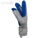 Rękawice bramkarskie Reusch Attrakt Grip Evolution Finger Support Junior szaro-niebieskie 5272820 6006 Reusch