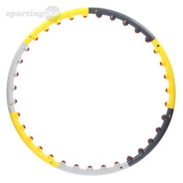 HHP005 GREY-YELLOW HULA HOP MASUJĄCY Z MAGNESAMI 85CM HMS