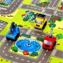 MD02 MATA DZIECIĘCA PUZZLE CARS 9 ELEMENTÓW 90x90CM NILS FUN