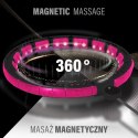 HHM16 HULA HOP BLACK/PINK Z MAGNESAMI I OBCIĄŻNIKIEM + LICZNIK HMS