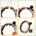 ZESTAW HULA HOP MAGNETYCZNY BLACK/YELLOW HHM21 Z LICZNIKIEM HMS + PAS WYSZCZUPLAJĄCY BR1313