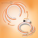 ZESTAW HULA HOP MAGNETYCZNY WHITE/ORANGE HHM21 Z LICZNIKIEM HMS + PAS WYSZCZUPLAJĄCY BR1313