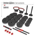 SGN140 (2 CZĘŚCI) PRO SET 6W1 ZESTAW CIĘŻARÓW 40KG HMS