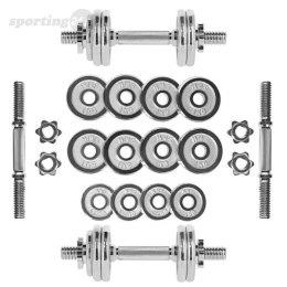 STC15 SZTANGIELKI W WALIZCE 2 x 7.5 KG CHROME HMS