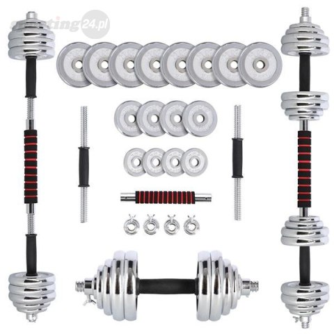 STC30 SZTANGIELKI-SZTANGA W WALIZCE CHROM 2x15KG HMS