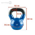 KNV08 BLUE KETTLEBELL ŻELIWNY POKRYTY WINYLEM HMS