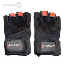 RST01 BLACK/RED ROZM. M RĘKAWICE NA SIŁOWNIĘ HMS