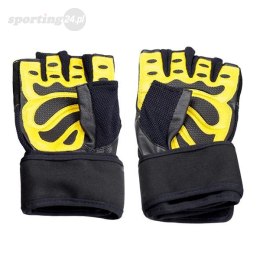 RST01 BLACK/YELLOW ROZM. M RĘKAWICE NA SIŁOWNIĘ HMS