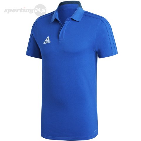 Koszulka męska adidas Condivo 18 Cotton Polo niebieska CF4375 Adidas teamwear