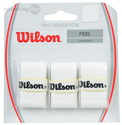 Owijka Wilson Pro Sensation Feel Overgrip 3 szt. biała WRZ4010WH Wilson