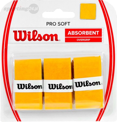 Owijka Wilson Pro Soft Absorbent Overgrip żółta 3szt WRZ4040GO Wilson