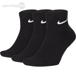 Skarpety Nike Value Cotton Quarter 3 pary czarne SX4926 001 Nike