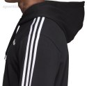 Bluza męska adidas Essentials 3 Stripes Pullover French Terry czarna DU0498 Adidas