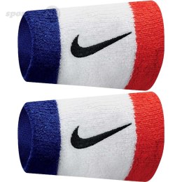 Frotki na nadgarstek Nike szerokie Swoosh niebiesko-biało-czerwone 2 szt ..N0001586620 Nike