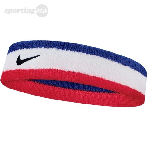 Opaska na głowę Nike Swoosh niebiesko biało czerwona N0001544620 Nike