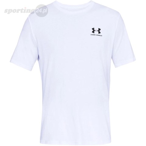 Koszulka męska Under Armour Sportstyle Left Chest SS biała 1326799 100 Under Armour