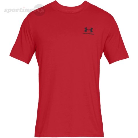 Koszulka męska Under Armour Sportstyle Left Chest SS czerwona 1326799 600 Under Armour