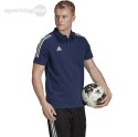 Koszulka męska adidas Condivo 20 Polo granatowo-biała ED9245 Adidas teamwear