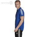 Koszulka męska adidas Condivo 20 Polo niebiesko-biała ED9237 Adidas teamwear