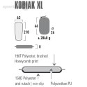 Mata samopompująca High Peak Kodiak XL 210x63x8 czarna 41131 High Peak