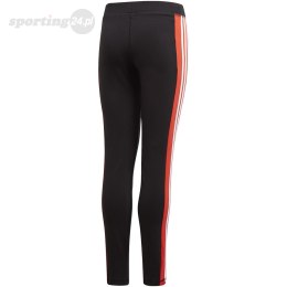 Spodnie dla dzieci adidas Yg Lin 3s Tight czarno-czerwone GD6214 Adidas