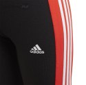 Spodnie dla dzieci adidas Yg Lin 3s Tight czarno-czerwone GD6214 Adidas