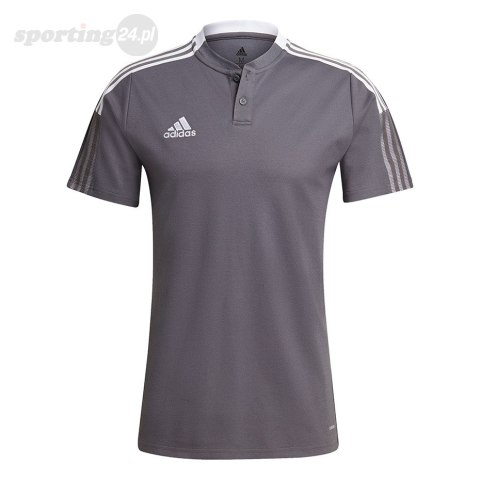 Koszulka męska adidas Tiro 21 Polo szara GM7364 Adidas teamwear