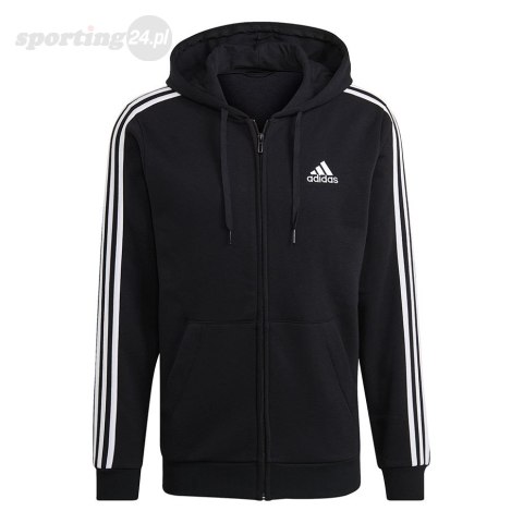 Bluza męska adidas Essentials Full-Zip Hoodie czarna GK9051 Adidas