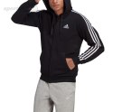 Bluza męska adidas Essentials Full-Zip Hoodie czarna GK9051 Adidas