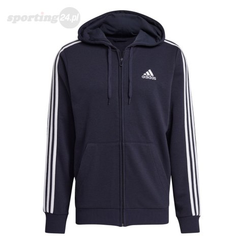 Bluza męska adidas Essentials Full-Zip Hoodie granatowa GK9033 Adidas