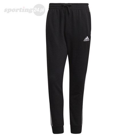 Spodnie męskie adidas Essentials Tapered Cuff 3 Stripes czarne GK8831 Adidas