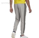 Spodnie męskie adidas Essentials Tapered Cuff 3 Stripes szare GK8889 Adidas