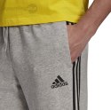 Spodnie męskie adidas Essentials Tapered Cuff 3 Stripes szare GK8889 Adidas