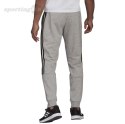 Spodnie męskie adidas Essentials Tapered Cuff 3 Stripes szare GK8976 Adidas