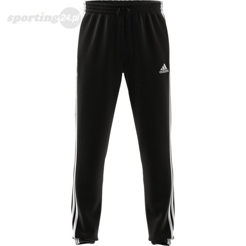 Spodnie męskie adidas Essentials Tapered Elasticcuff 3 Stripes Pant czarne GK8829 Adidas