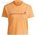 Koszulka damska adidas Gradient Logo Cropped T-Shirt pomarańczowa GM5579 Adidas