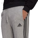 Spodnie męskie adidas Essentials Tapered Elastic Cuff 3 Stripes Pant szare GK9001 Adidas