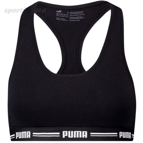 Stanik sportowy damski Puma Racer Back Top 1P Hang czarny 907862 04 Puma