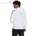 Bluza męska adidas Essentials Fleece 3-Stripes Hoodie biała GU2522 Adidas