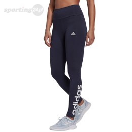 Legginsy damskie adidas Essentials High-Waisted Logo Leggings granatowe H07781 Adidas