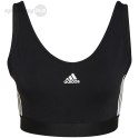 Stanik sportowy damski adidas Essentials 3-Stripes czarny GS1343 Adidas