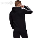 Bluza męska adidas Essentials Fleece 3-Stripes Hoodie czarna GK9072 Adidas