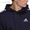 Bluza męska adidas Essentials Fleece 3-Stripes Hoodie granatowa GK9073 Adidas