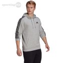 Bluza męska adidas Essentials Fleece 3-Stripes Hoodie szara GK9084 Adidas