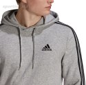 Bluza męska adidas Essentials Fleece 3-Stripes Hoodie szara GK9084 Adidas