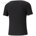 Koszulka damska Puma HER Ribbed Slim Tee czarna 531917 01 Puma