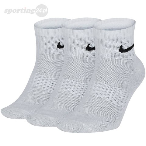 Skarpety Nike Everyday Lightweight Ankle 3 pary białe SX7677 100 Nike