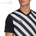 Koszulka męska adidas Entrada 22 Graphic Jersey czarno-biała HF0126 Adidas teamwear