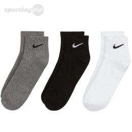 Skarpety Nike Everyday Cushioned Ankle 3 pary białe, czarne, szare SX7667 964 Nike