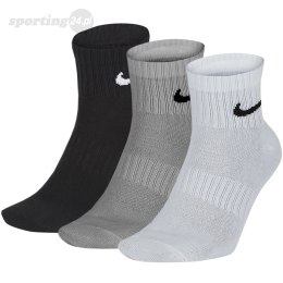 Skarpety Nike Everyday Lightweight Ankle 3 pary białe, szare, czarne SX7677 964 Nike